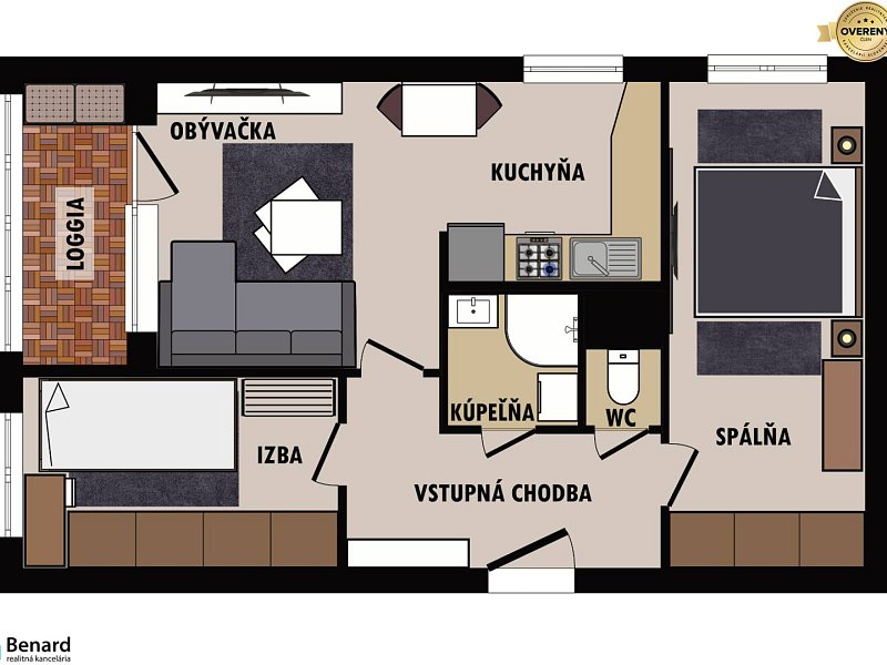 Krásny 3- izb. byt s klimatizáciou na prenájom v TOP lokalite