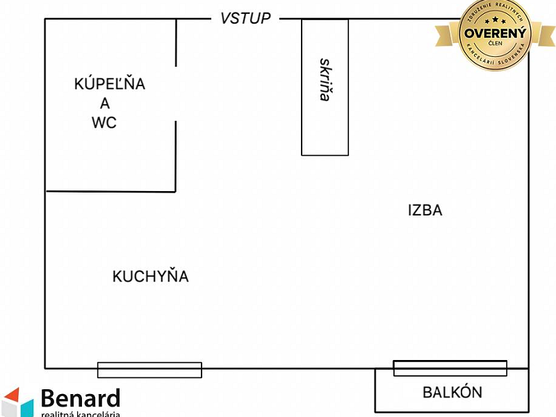 PREDANÁ GARSÓNKA, 24 M2, ŠIRŠIE CENTRUM MESTA PREŠOV