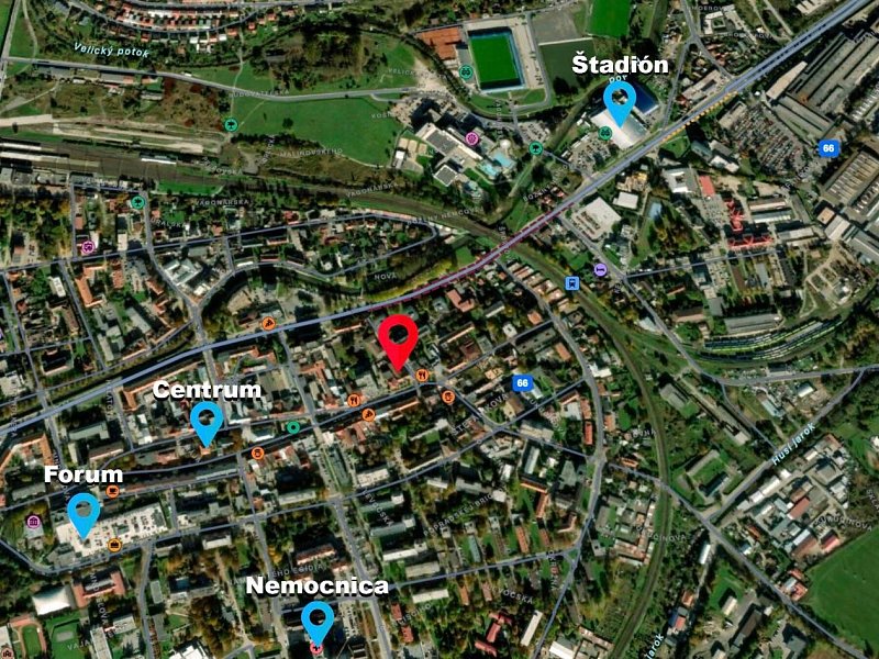 Na prenájom 2-izbový byt v centre mesta Poprad