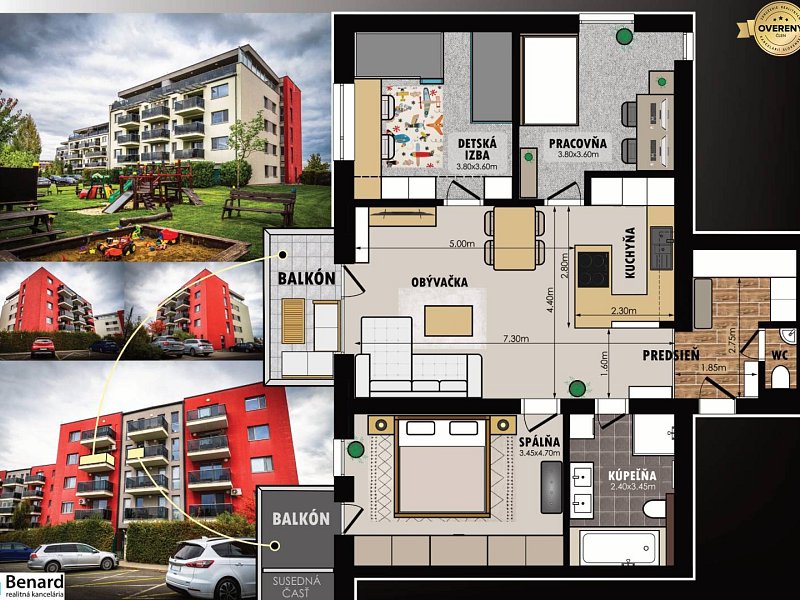Na predaj už skolaudovaný 4-izb. byt v novostavbe