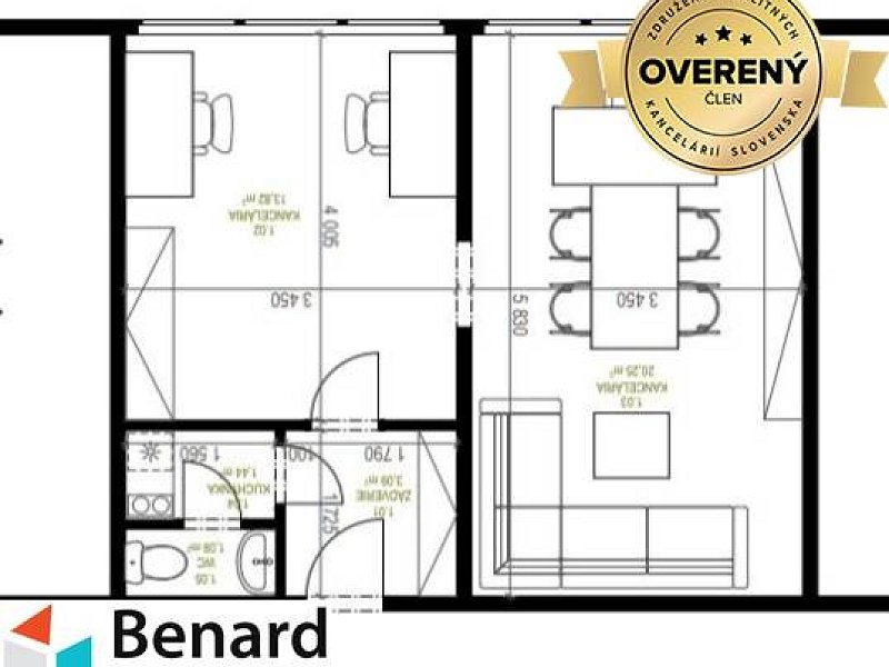 REZERVOVANÝ KANCELÁRSKY PRIESTOR, 20 M2, PREŠOV