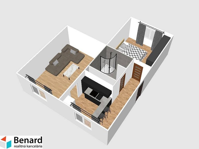 2 IZBOVÝ BYT, 55 m2 LESNÍCKA, PREŠOV - SKRYTÝ KLENOT SOLIVARU