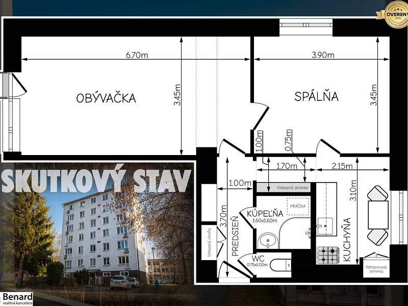 Byt s krásnym výhľadom a garážou oproti bytovke