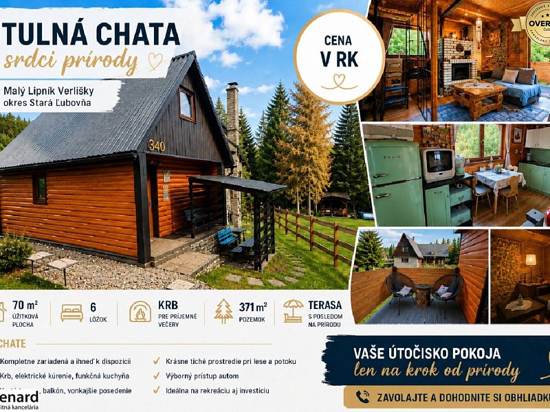 Štýlová chata po kompletnej rekonštrukcii v Malom Lipníku – Verlišky