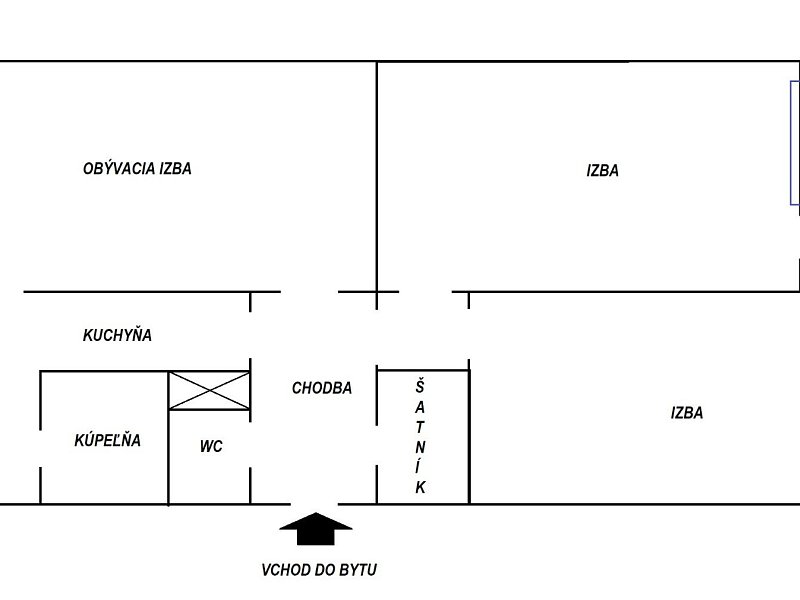 NA PREDAJ VEĽKÝ 3 IZB. BYT, SÍDLISKO III, V. CLEMENTISA 78 m2