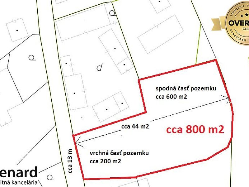 POZEMOK NA PREDAJ- ŠTEFANOVCE, 20 KM OD PREŠOVA, CCA 800 M2,