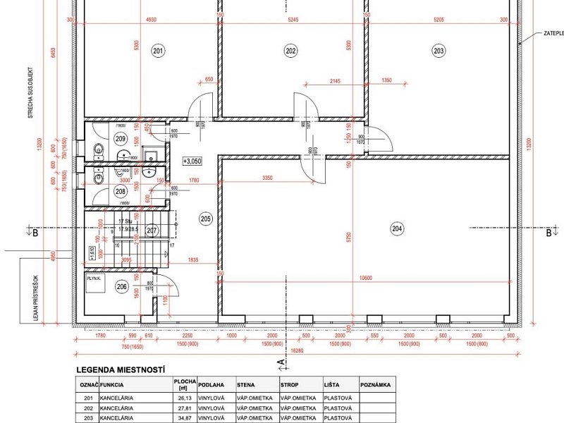 Nová 2-podlažná administratívno-obchodná budova – Lipany